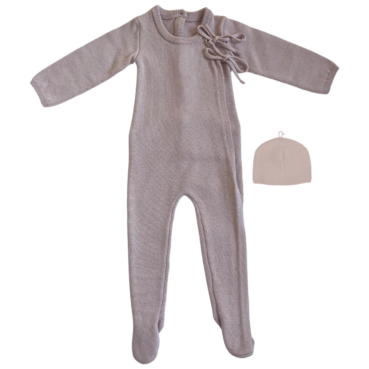 Light Pink Knit Wrap Footie