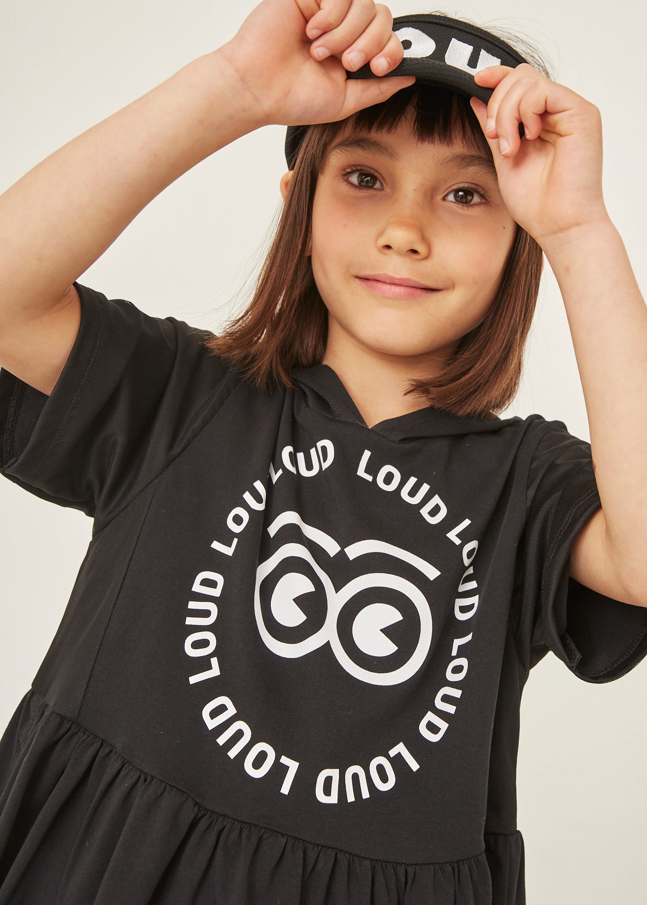 SPIAGGIA BLACK HOOD DRESS