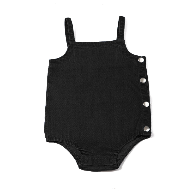 Snap Collection - Black Denim Romper