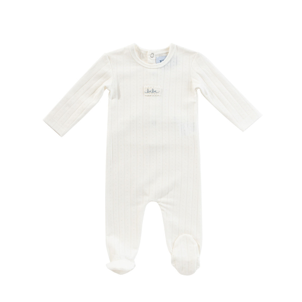 Blue Pointelle Romper