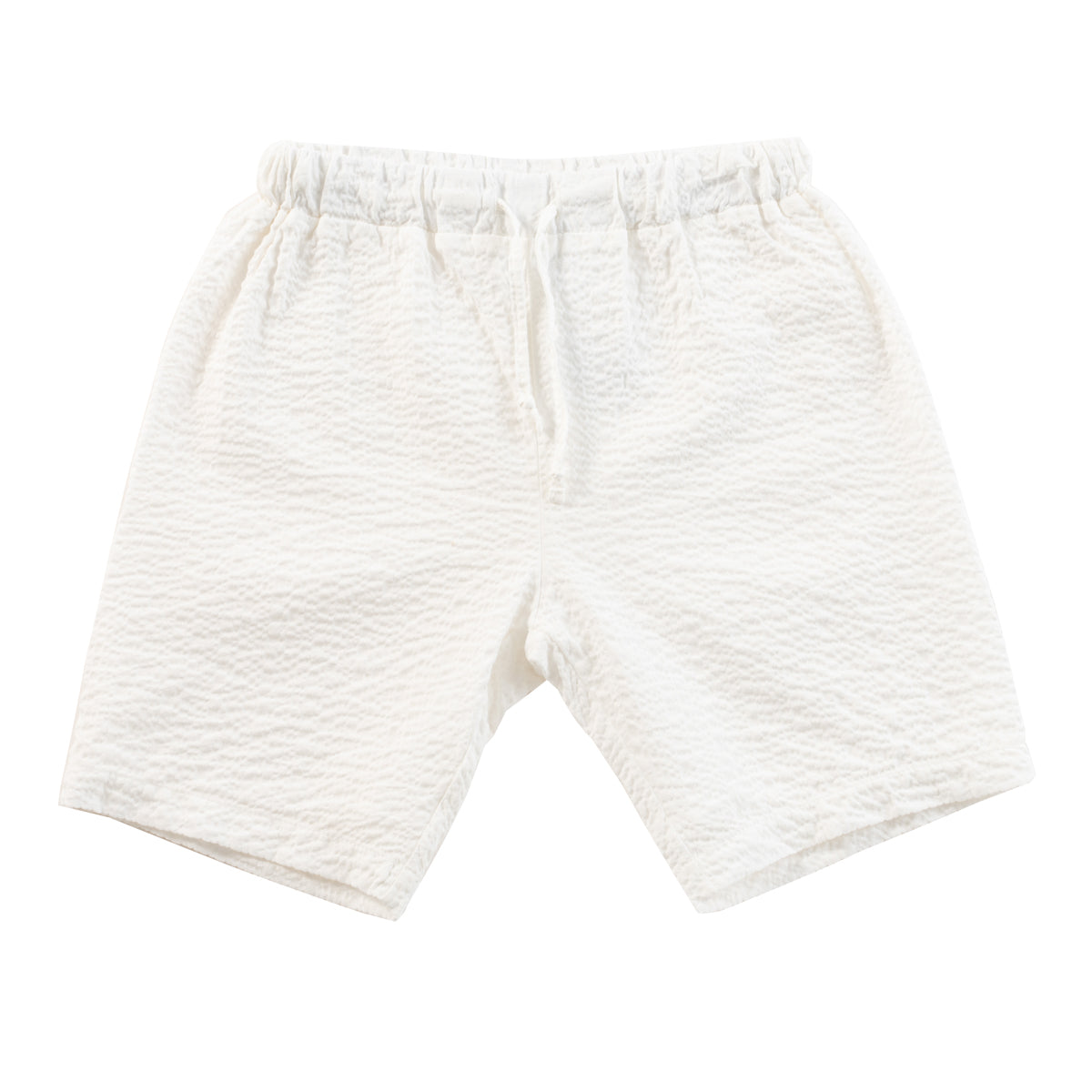 White Seersucker Shorts