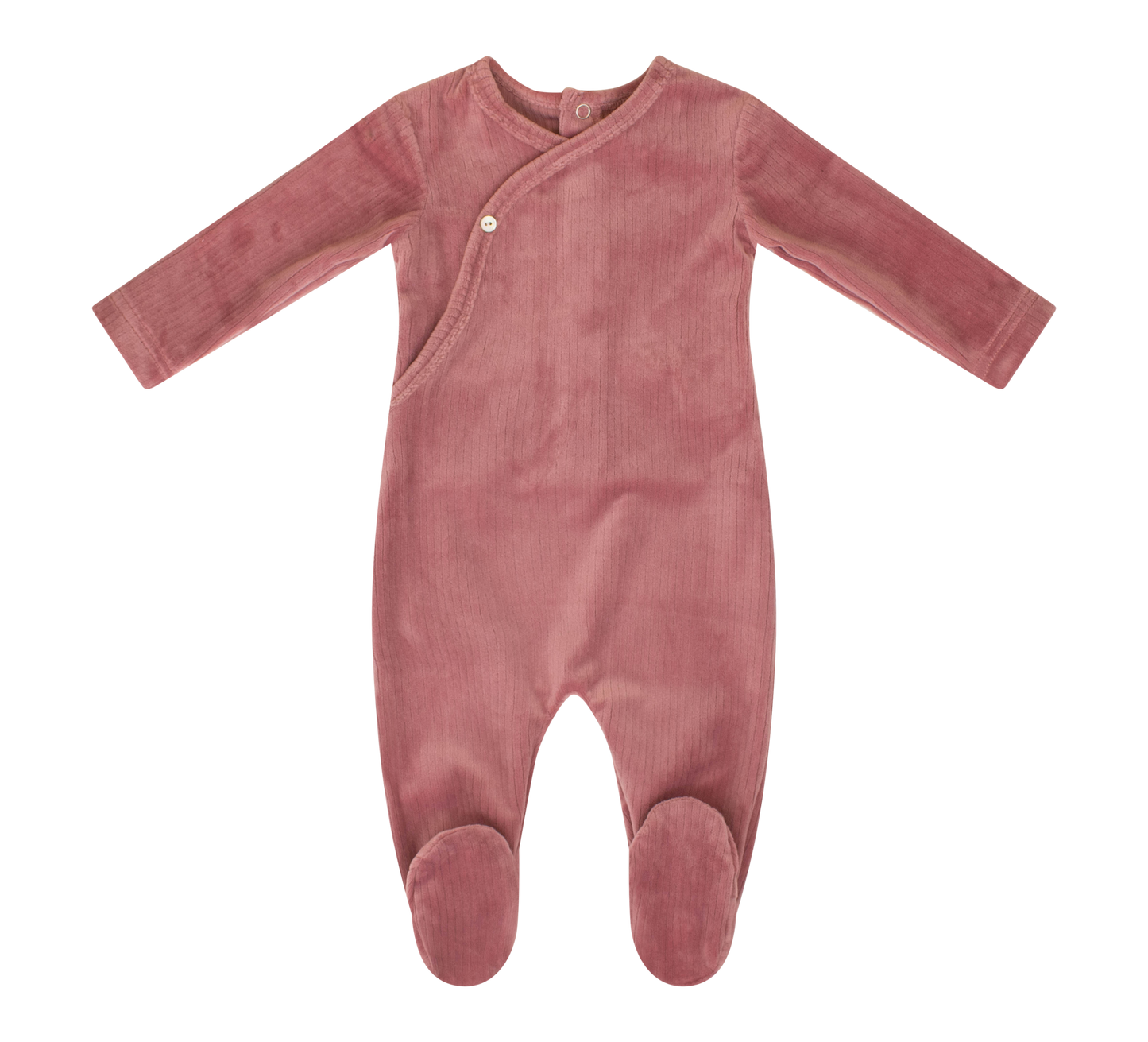 Mauve Rib Wrap Romper