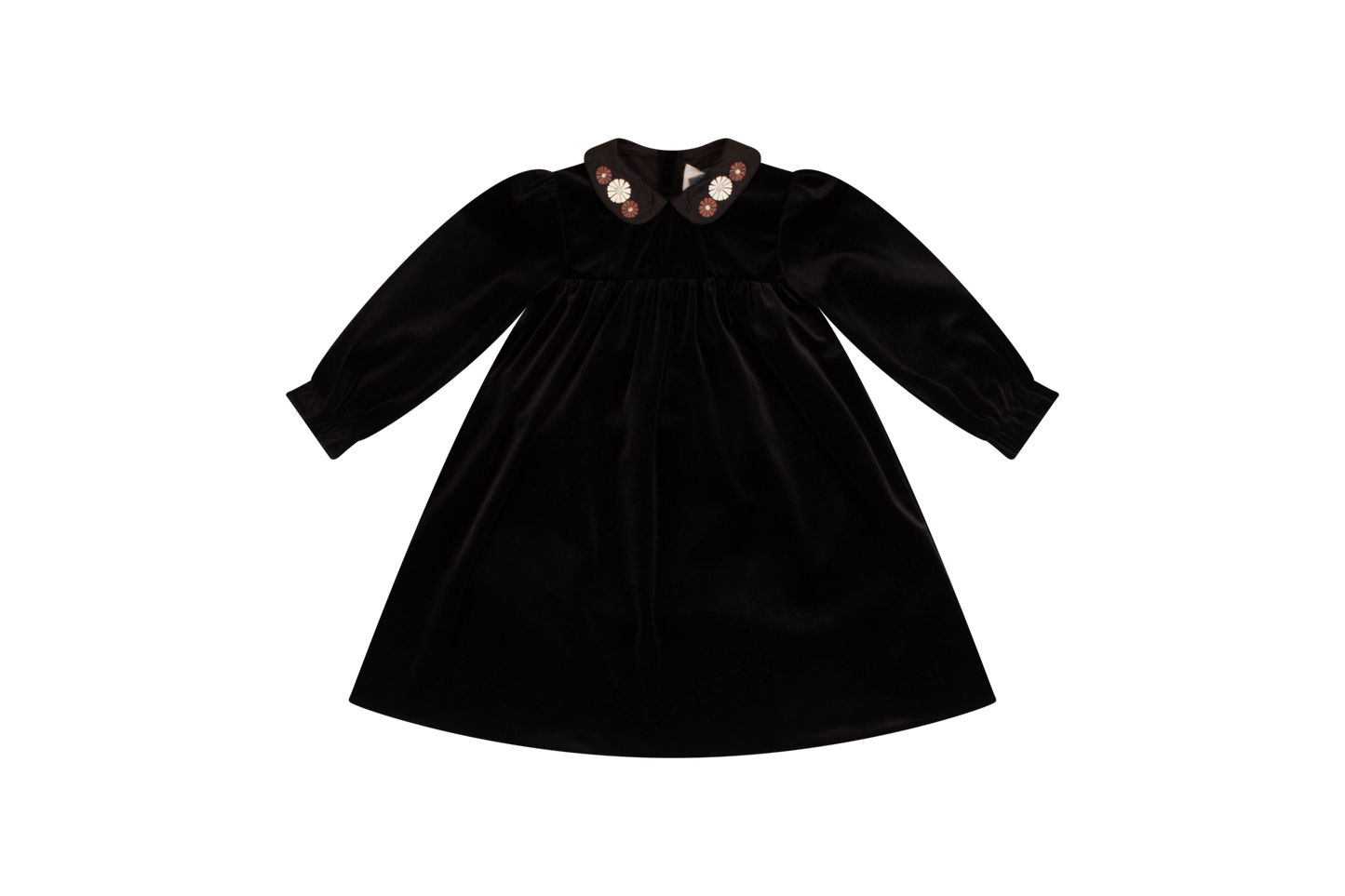 Black Velvet Embroidered Dress