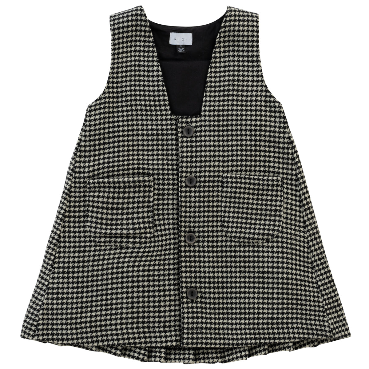 Pleat Houndstooth Jumper