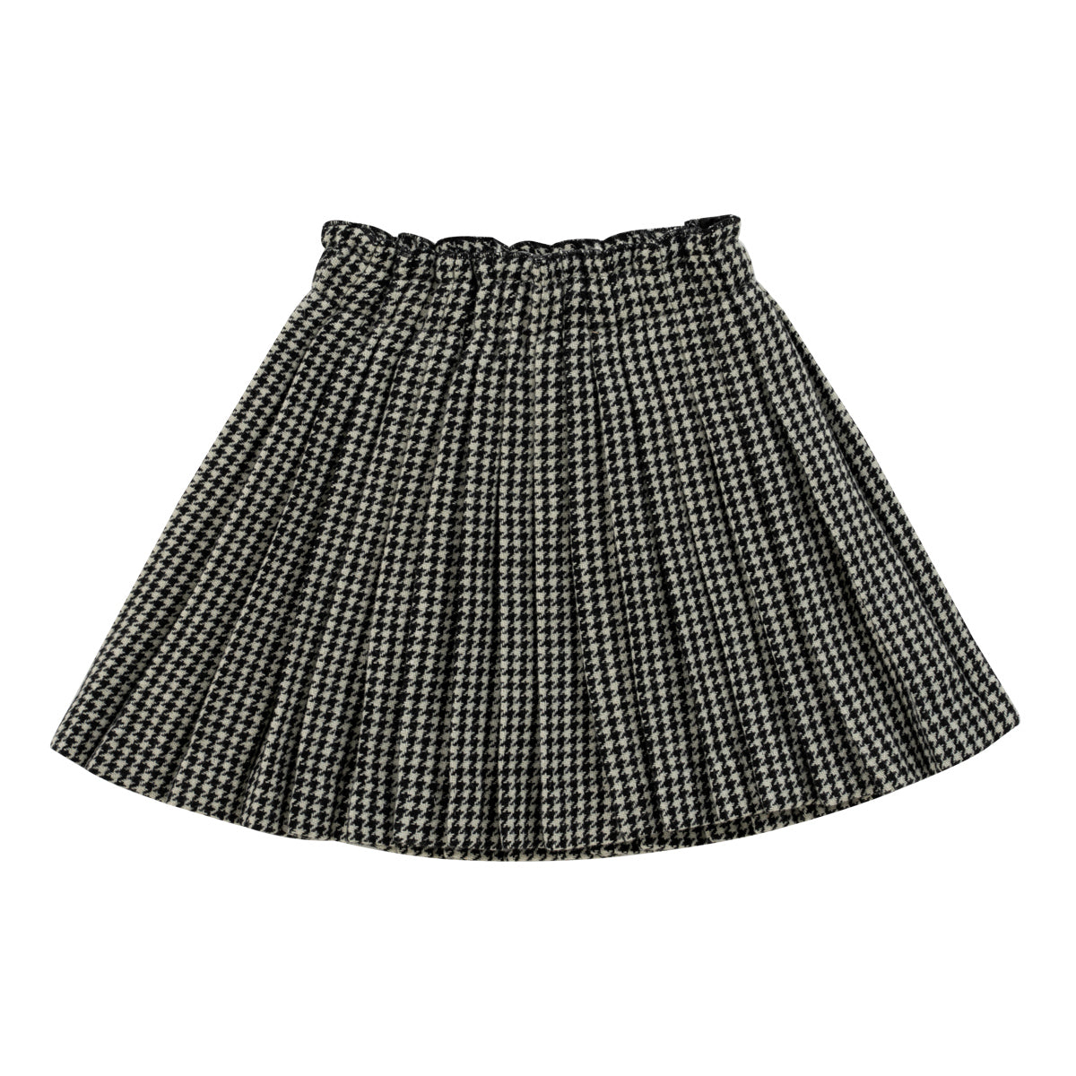 Pleat Houndstooth Skirt