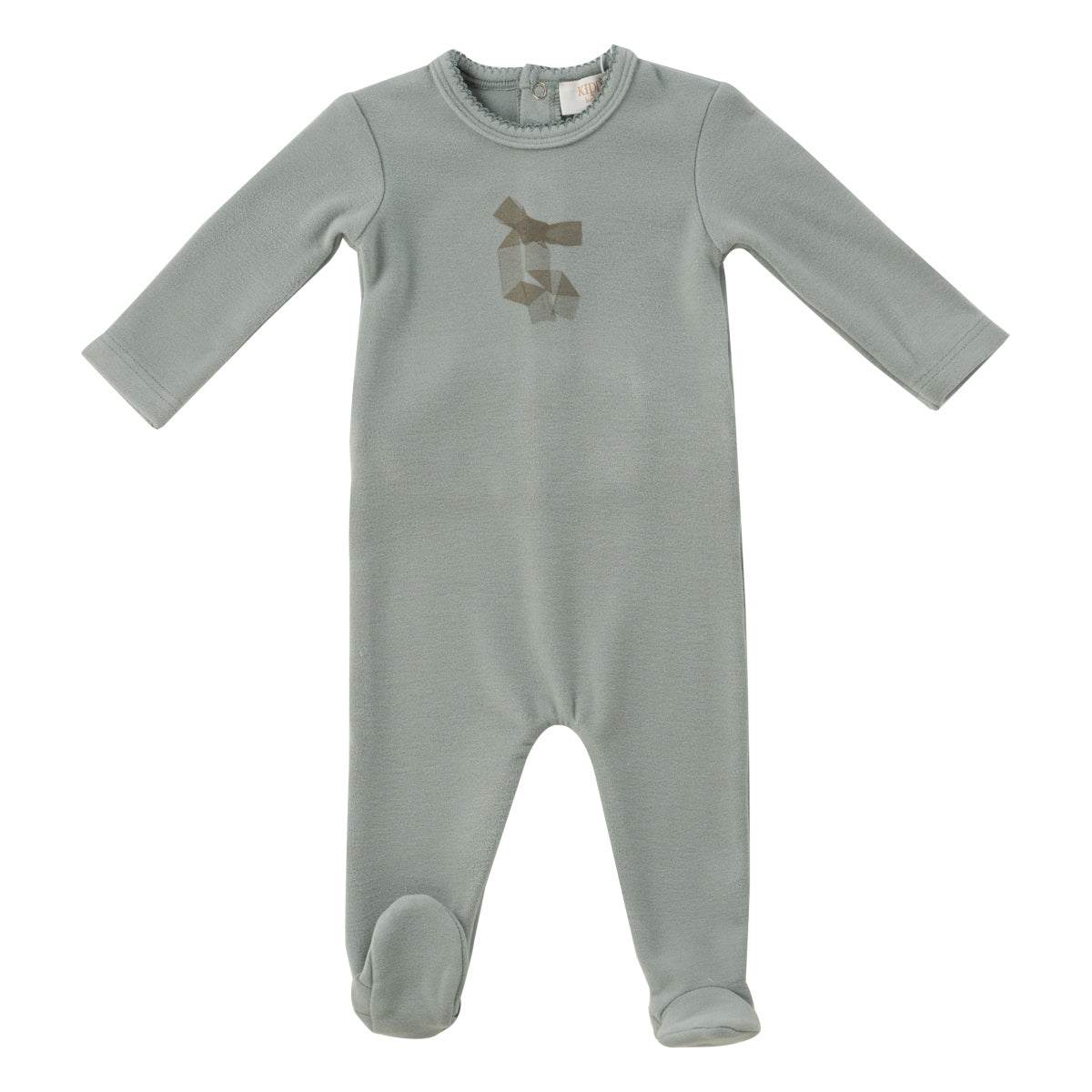 Sage Felt Bow Romper