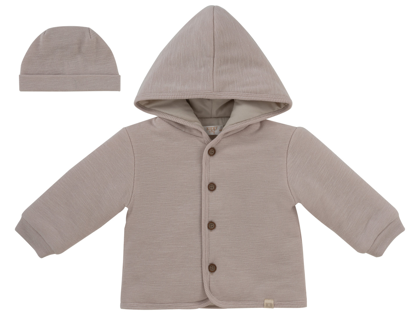 Natural Knitted Jacket + Hat