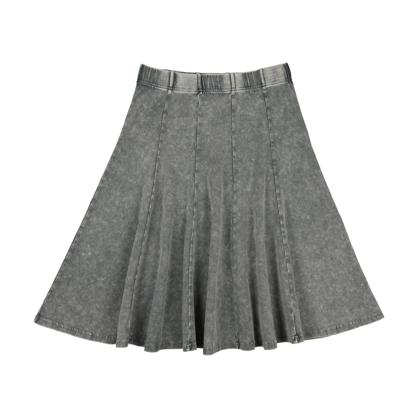Grey Denim Panel Skirt