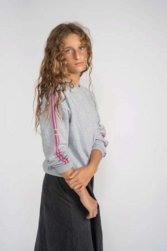 Logo Detail Sweatshirt- Grey