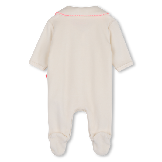 Velour Ivory Footie