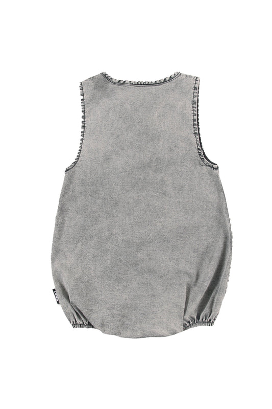 MEMORY - Light Grey Stone Wash Romper