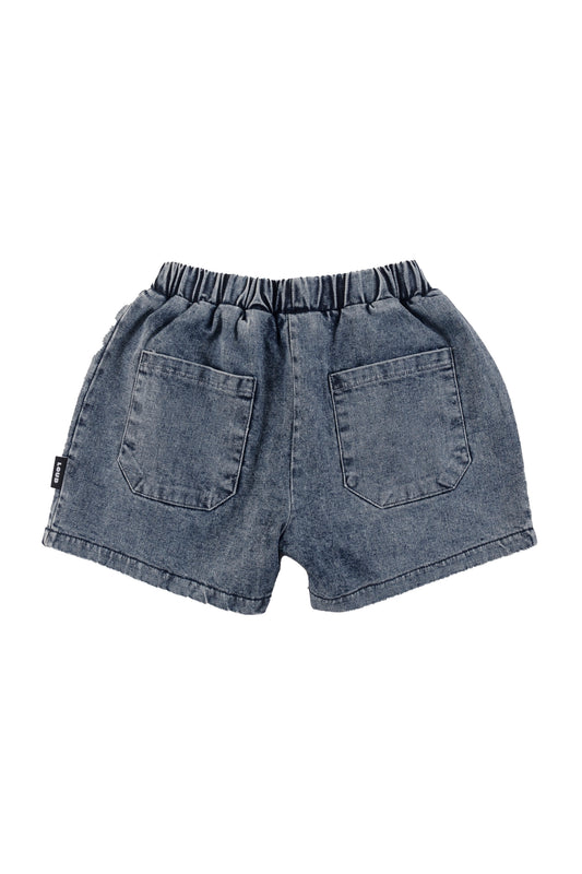 ISOLA MID BLUE STONE WASH SHORTS