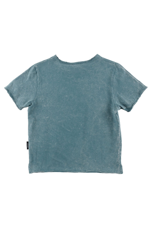 AKAMAI STORM marble dye loose fit T-shirt