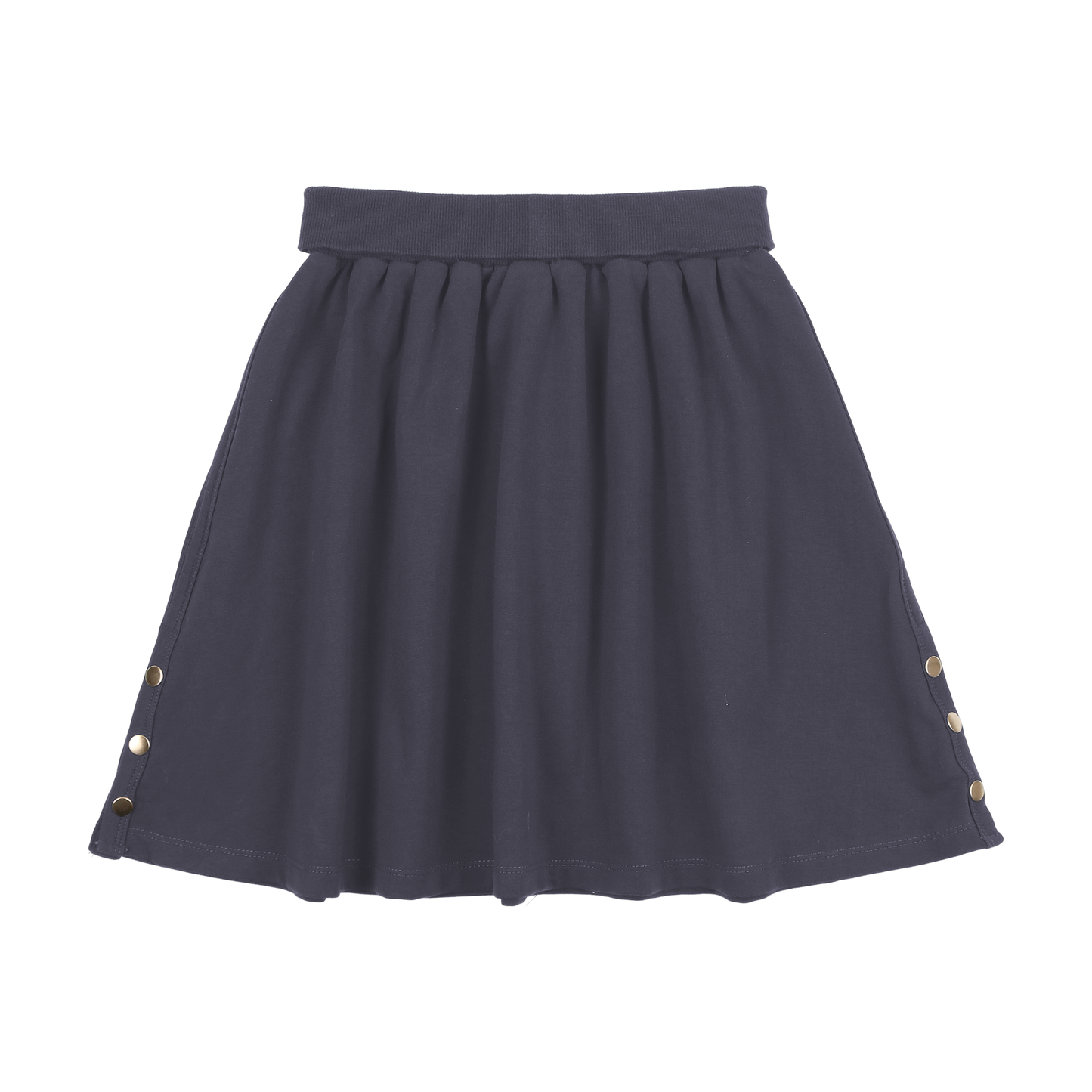 Navy Snap Skirt