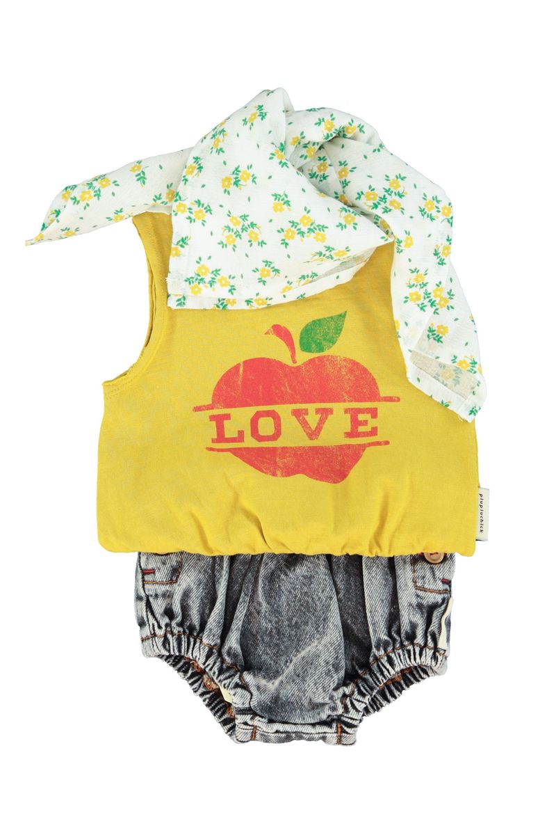 Baby Shorties Washed Black Denim