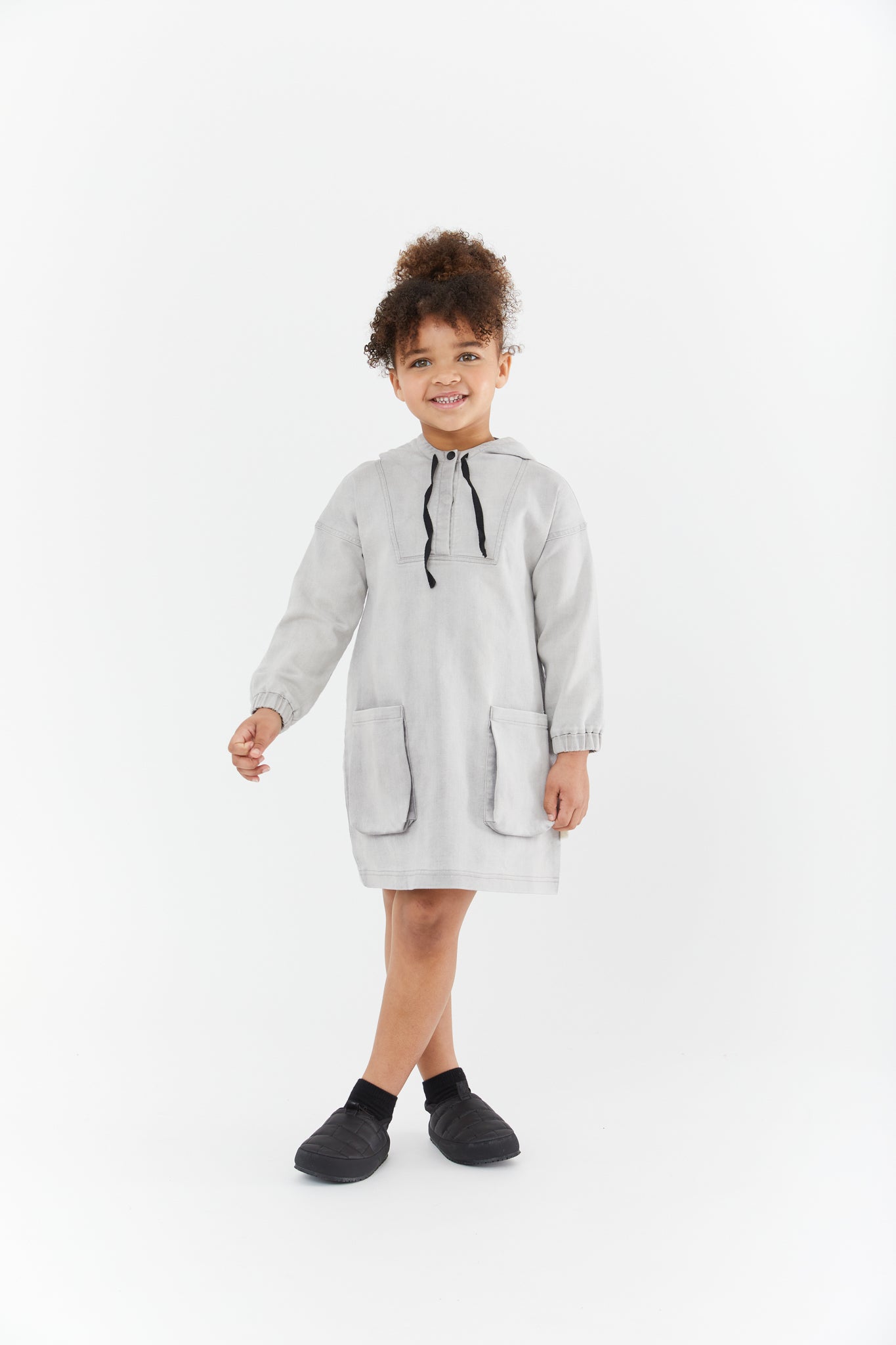 Denim Hoodie Dress