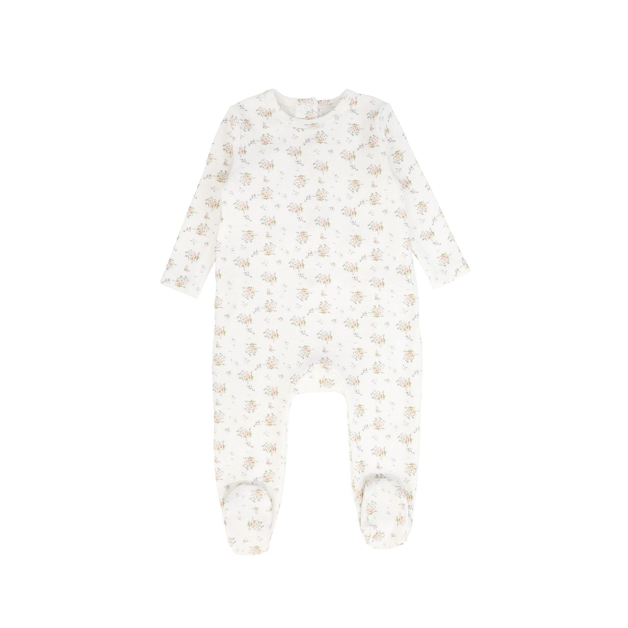 Pink Floral Printed Footie