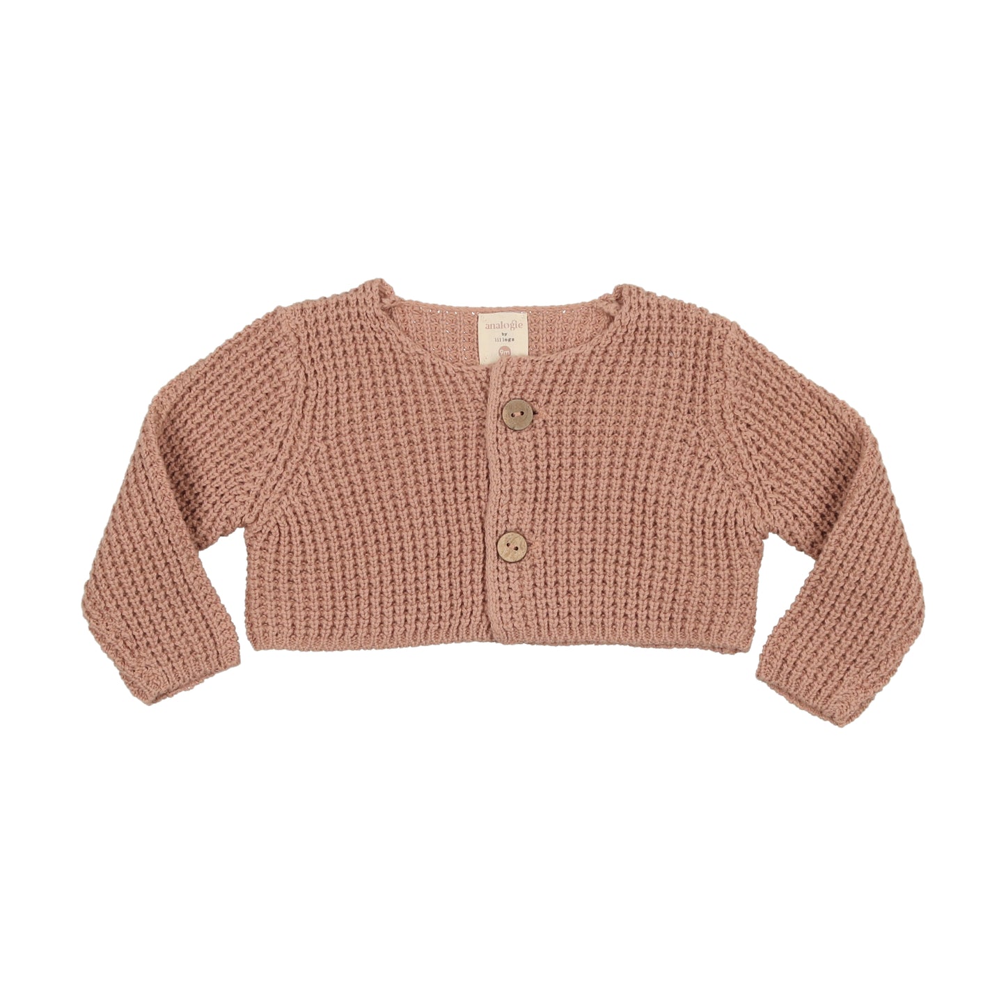 Waffle Knit Shrug Dusty Pink