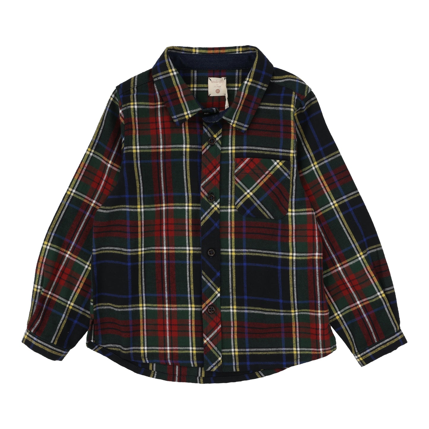 Navy Plaid Boys Shirt