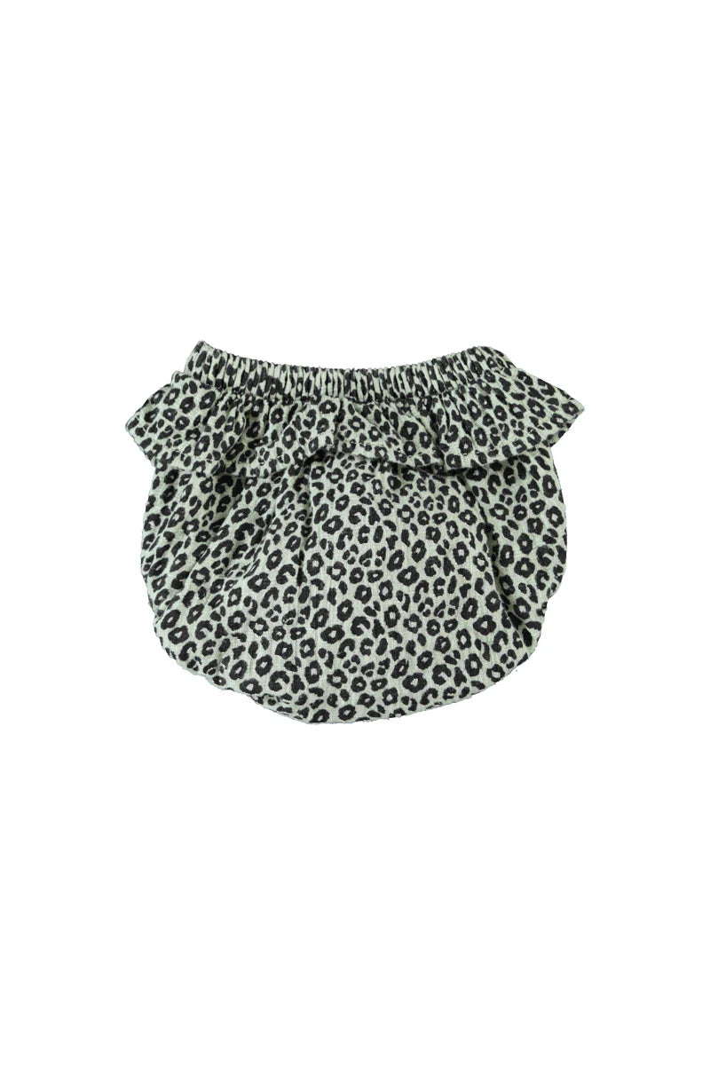 Baby Shorties Mint Green with Animal Print