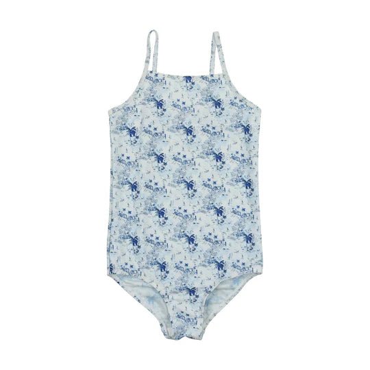 Girls Navy Coastal Swimsuit