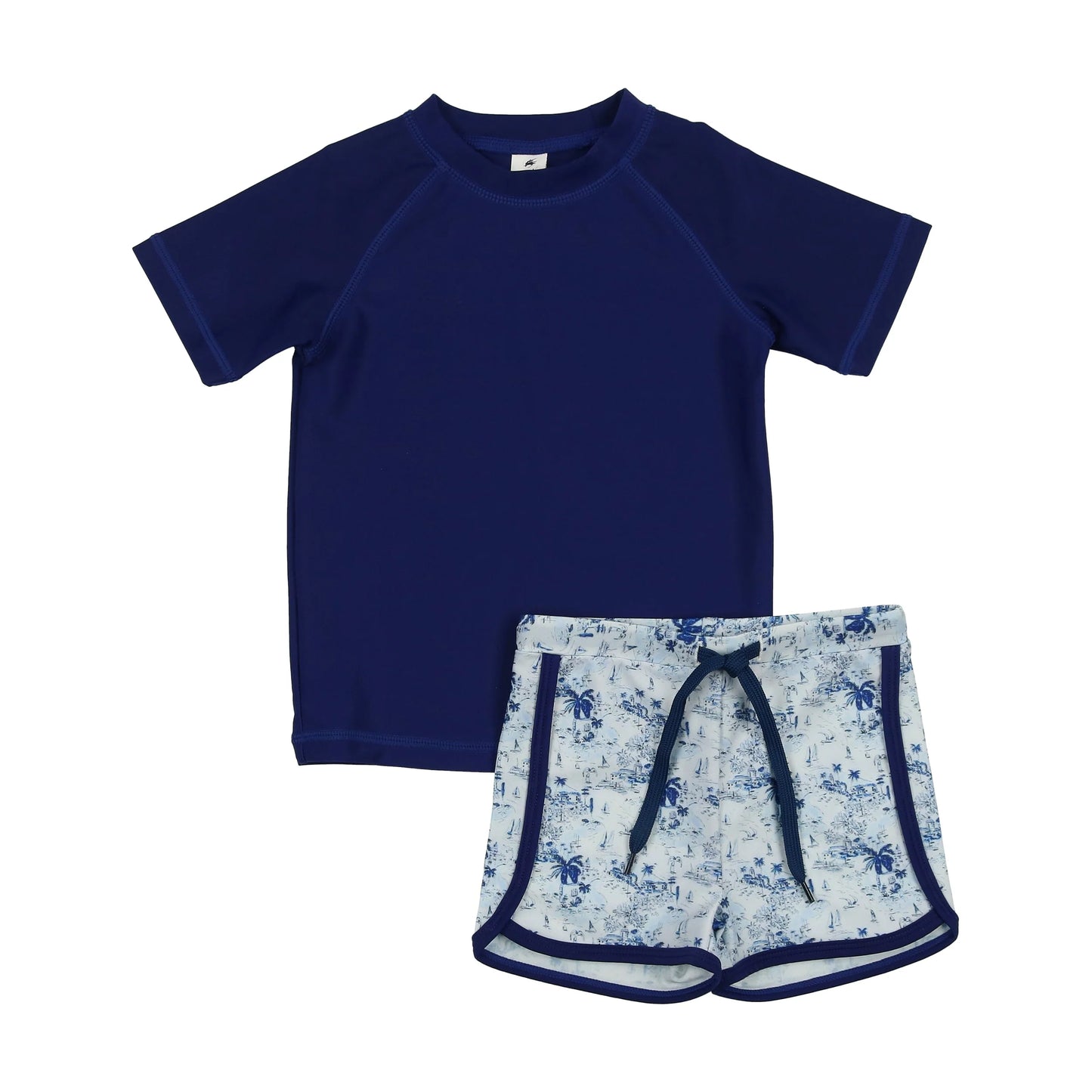 Boys Navy Coastel Swim Set