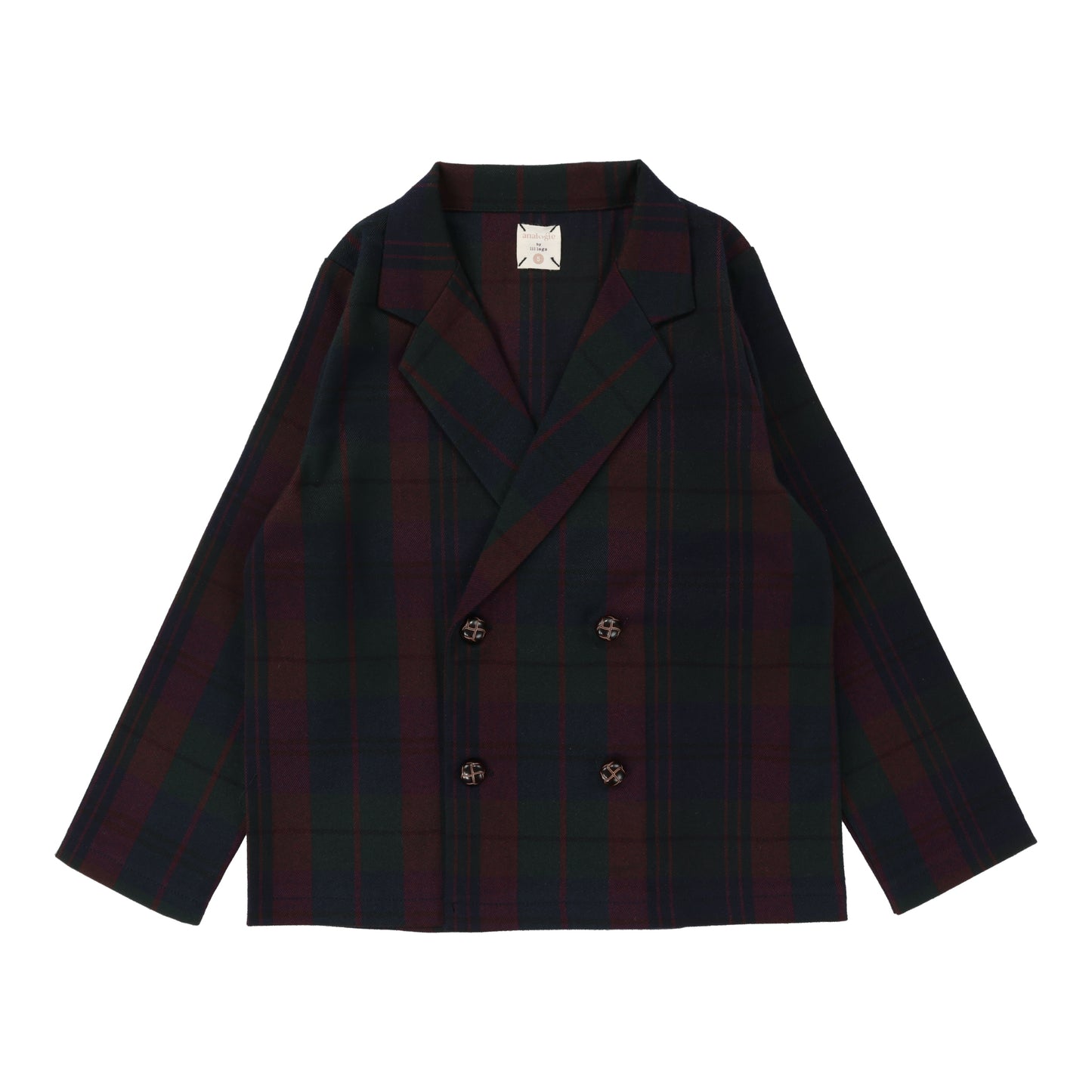 Plaid Blazer Burgundy