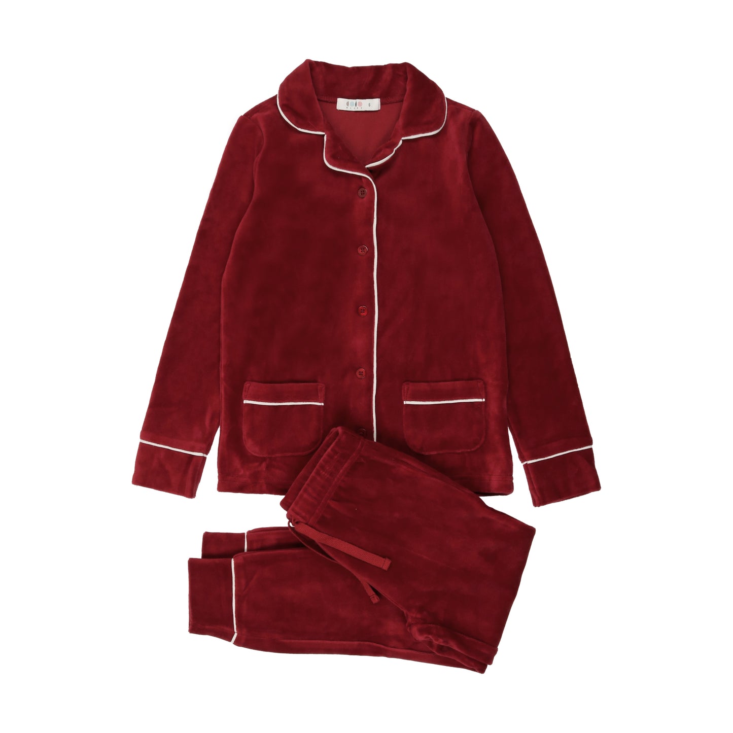 Velour Grandpa PJs-Raspberry
