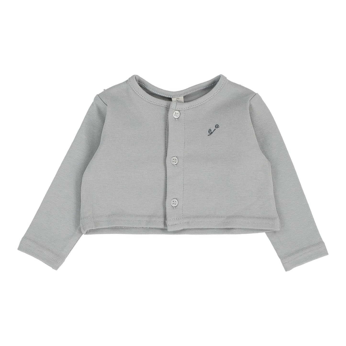 Embroidered Bud Cardigan Light Blue