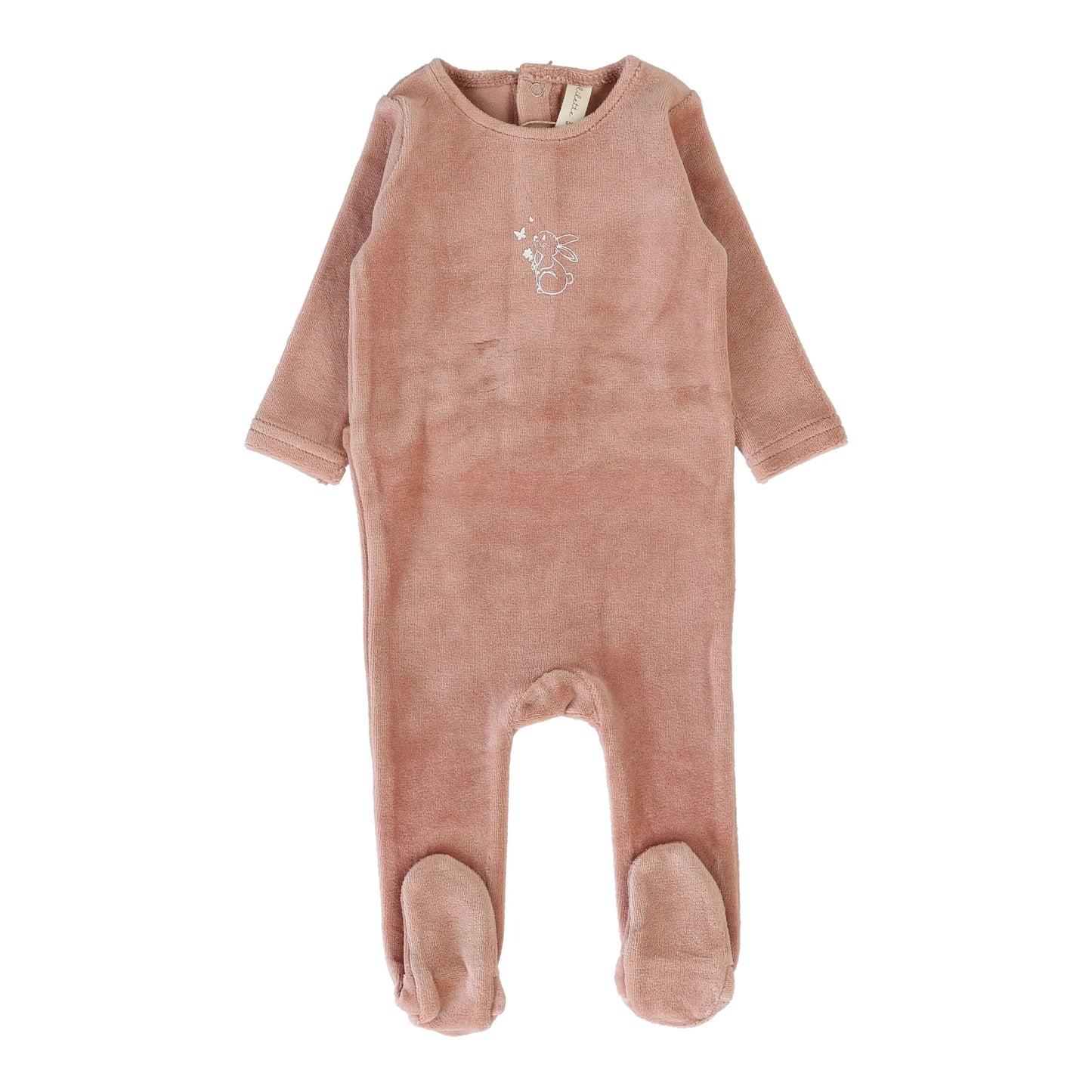 Velour Forest Graphic Footie Deep Pink