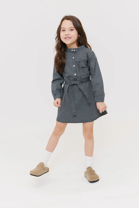 Grey Denim Wash Dress