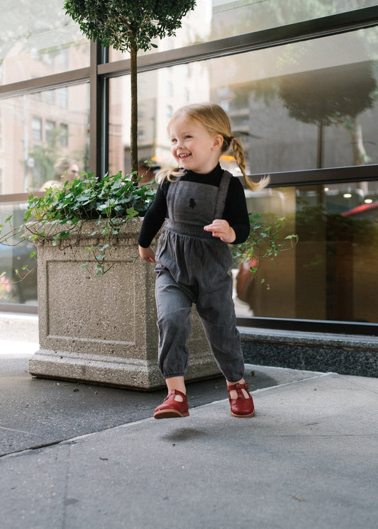 Tencel Girls Romper Grey Wash