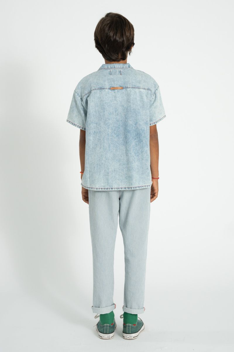 Hawaiian Shirt Blue Light Denim