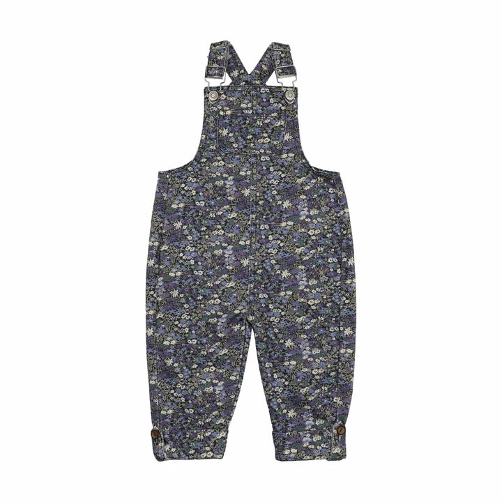 Navy Liberty Print Denim Overall