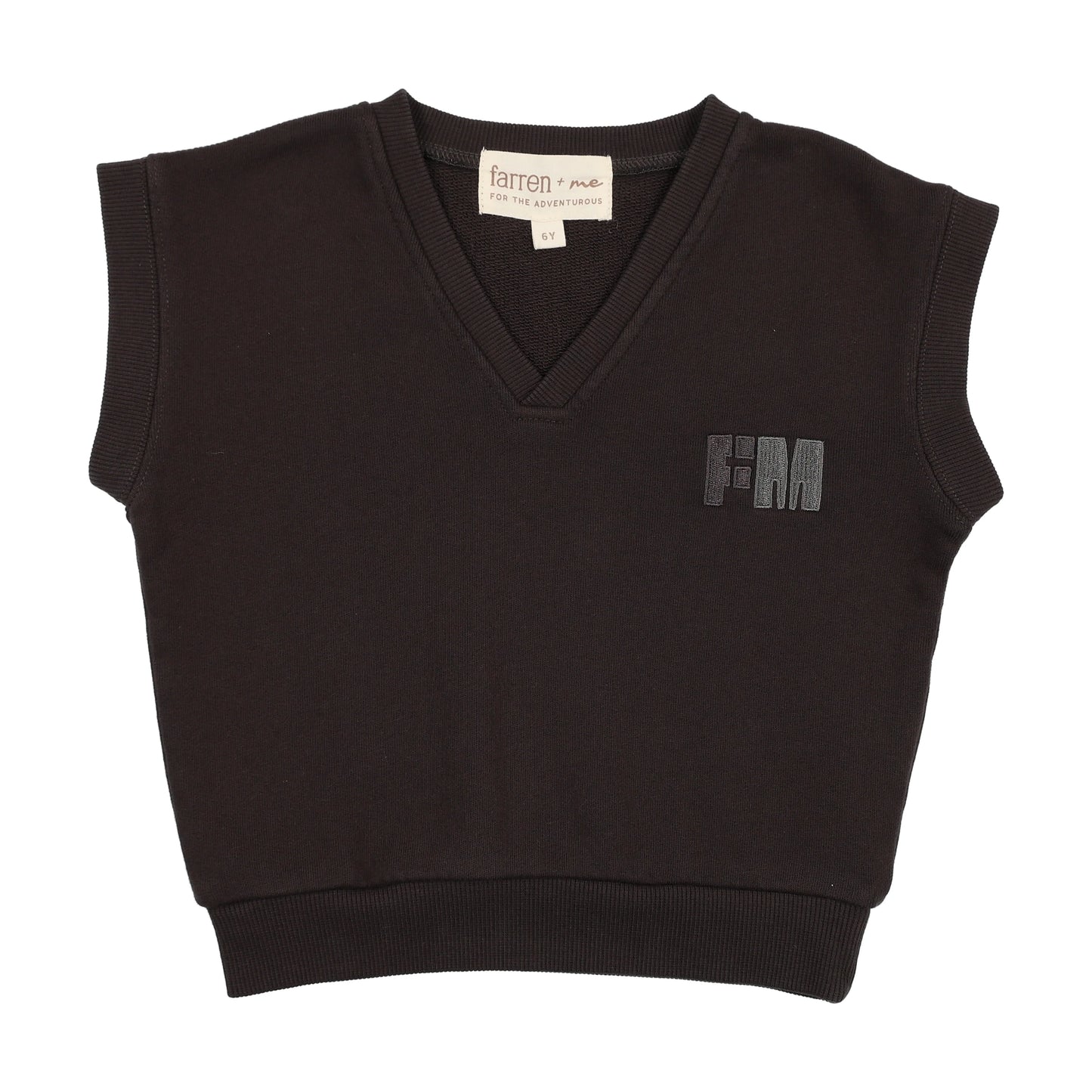 French Terry Vest Washed Black