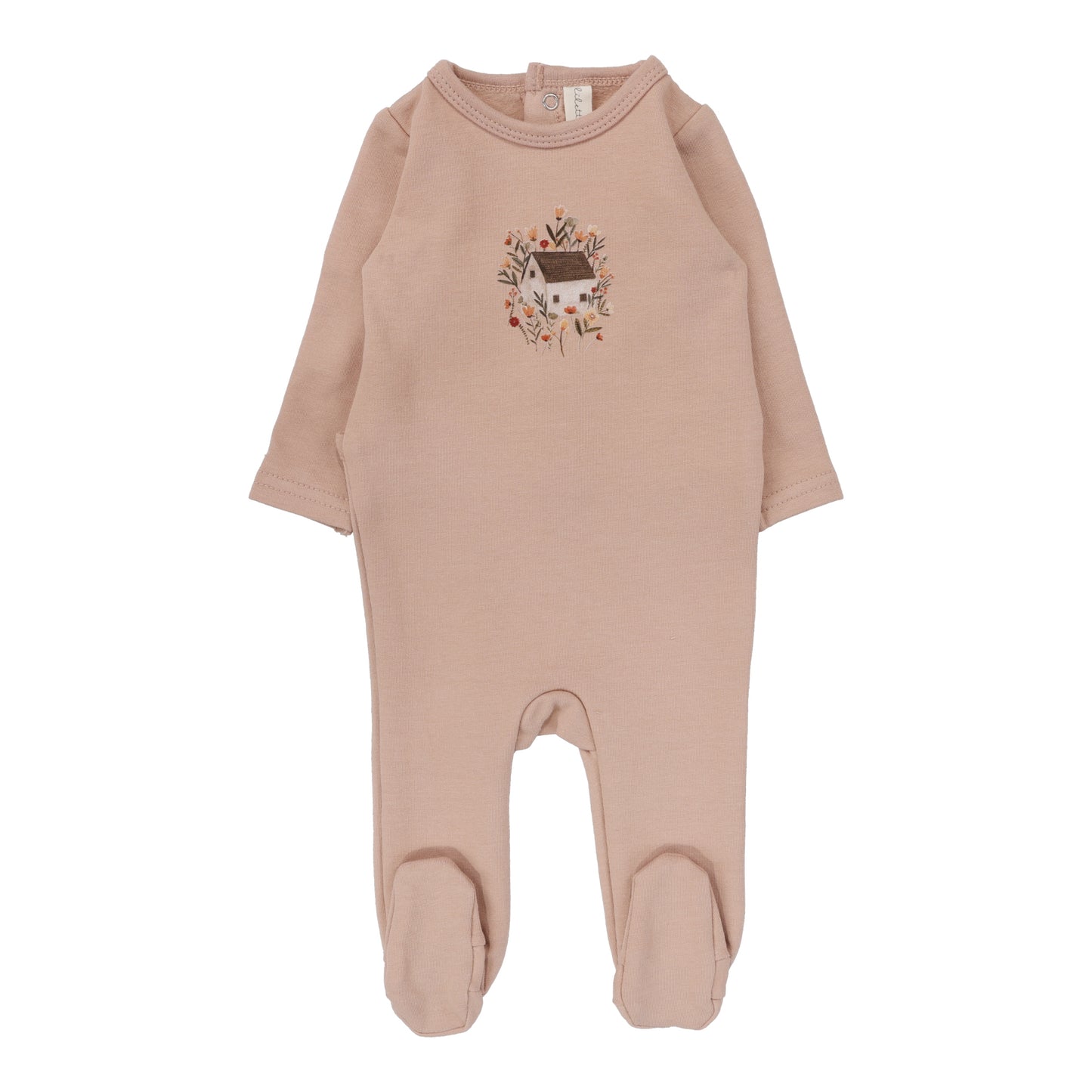 French Terry Print Footie - Pink