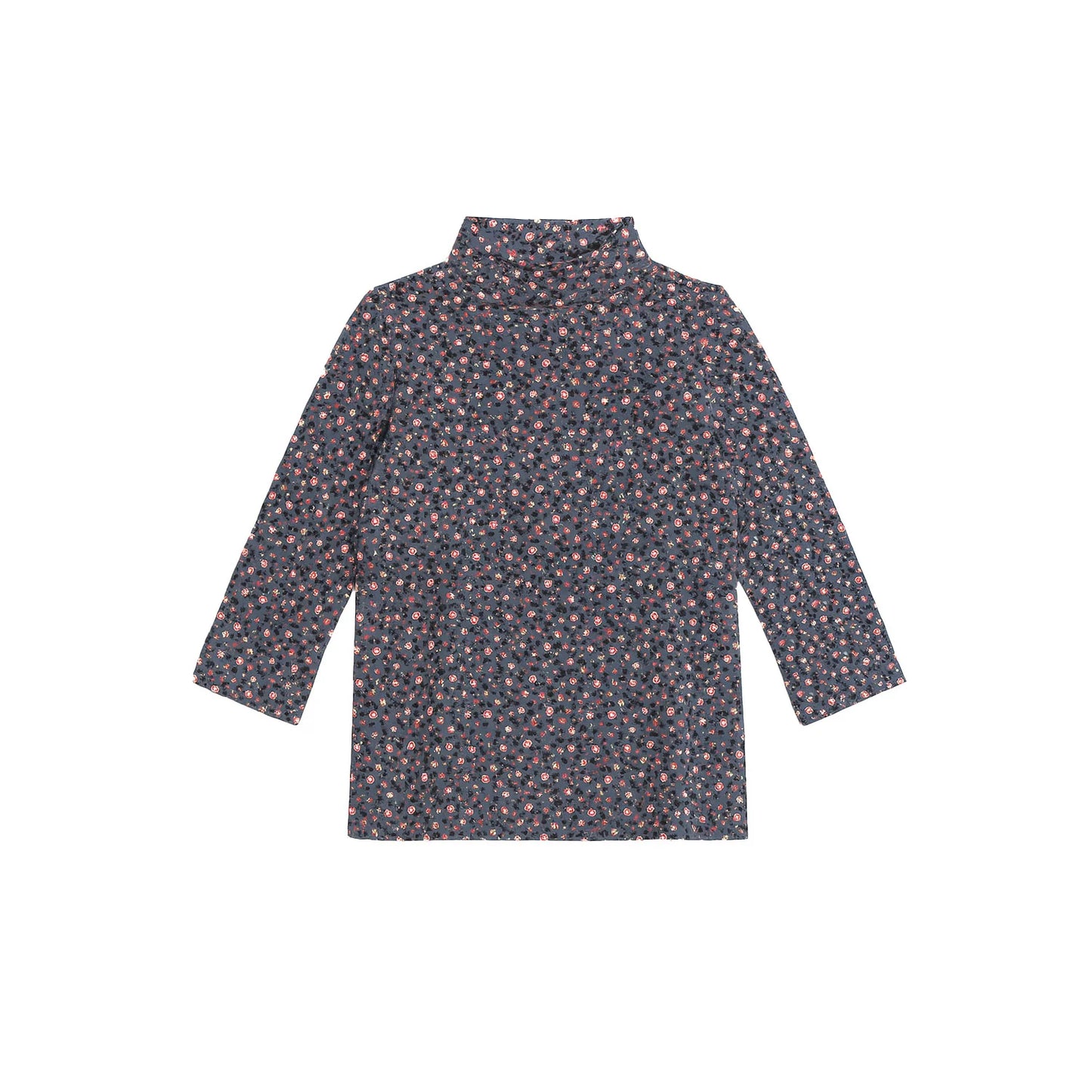 Printed Mockneck - Grey Floral