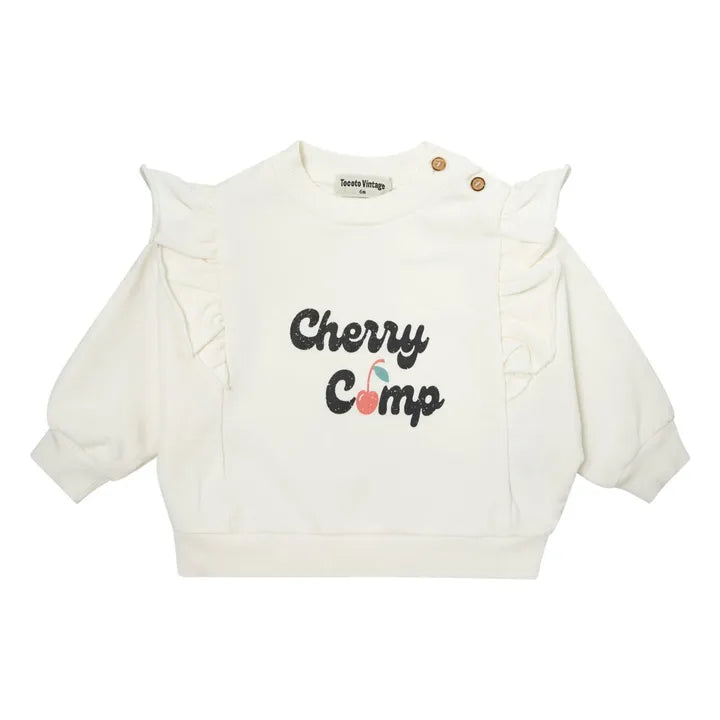 Ruffled Cherry Sweatshirt