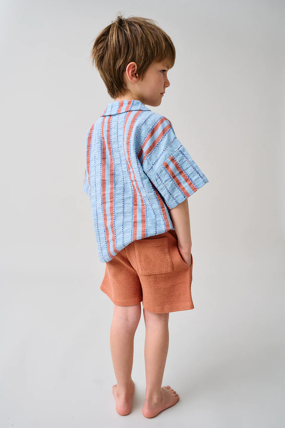 Striped denim shirt