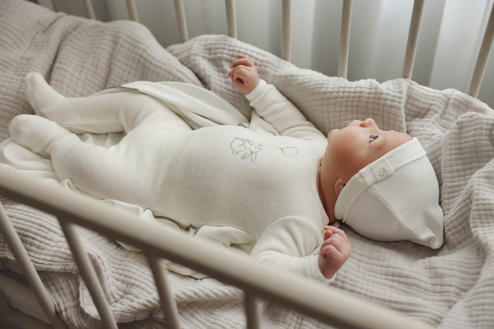 Bunny with Balloon White Layette Set