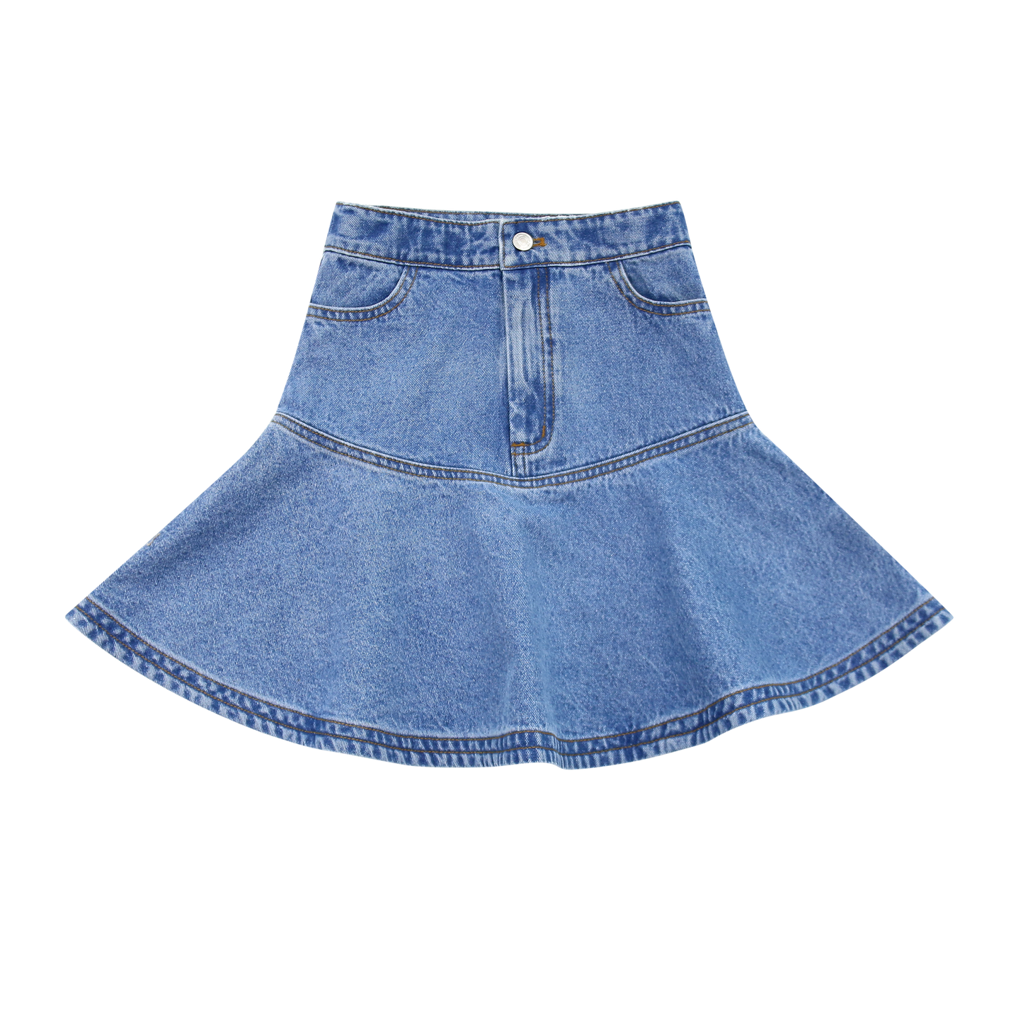 Blue Denim Short Skirt