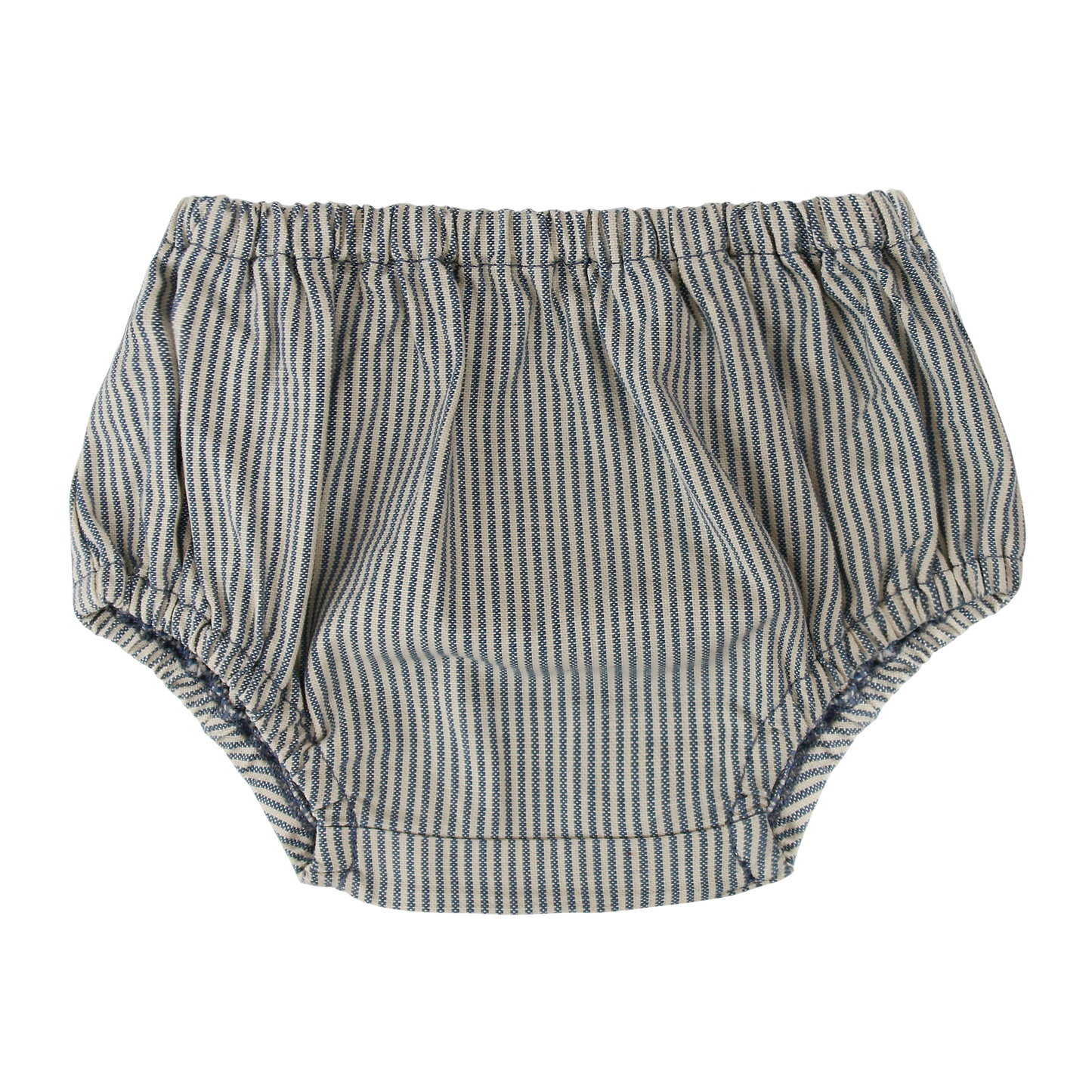 Blue Striped Denim Baby Bloomers