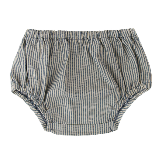 Blue Striped Denim Baby Bloomers