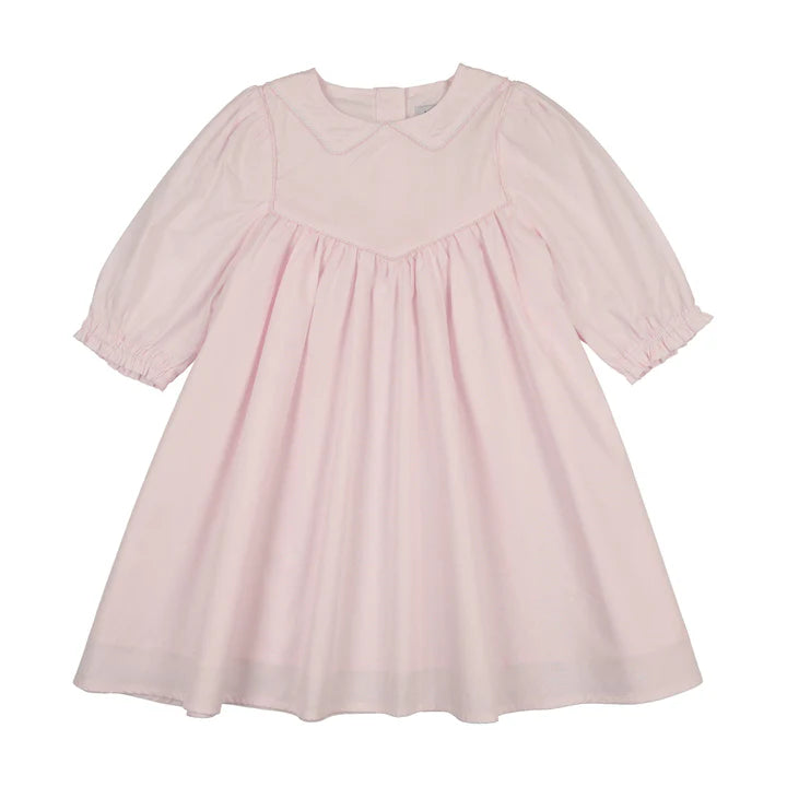 Light Pink Stitched Down Collar Dress