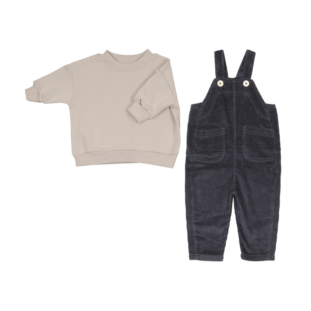 Corduroy Overall Set- Navy