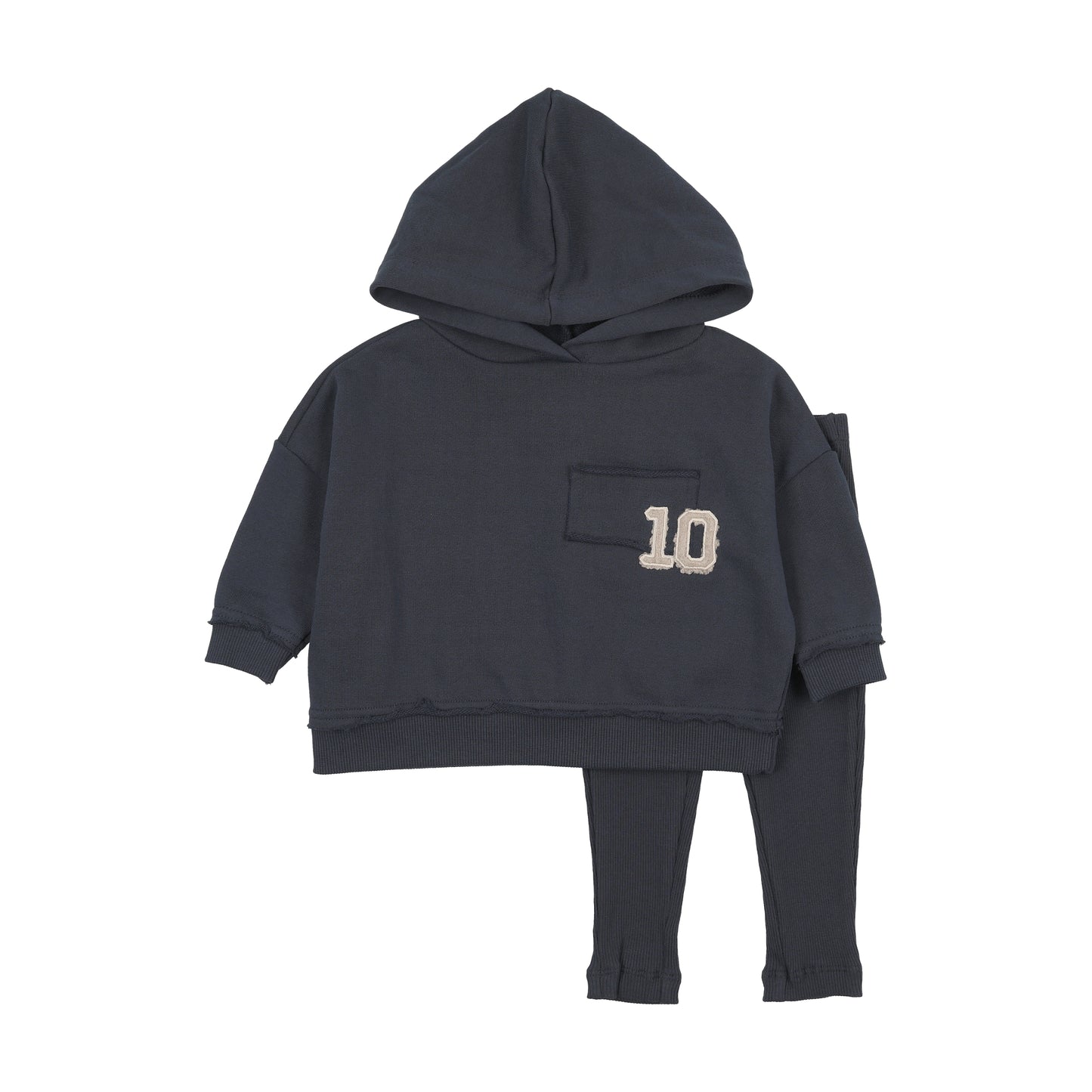 Hooded Sweatshirt Set- Navy