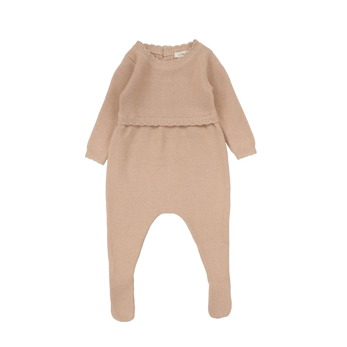 Knit Footie Dusty Pink