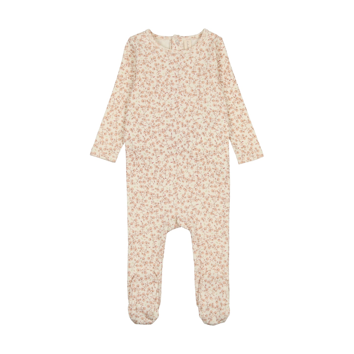 All Over Floral Footie- Mauve