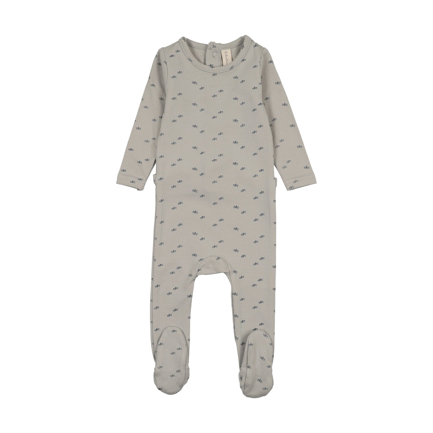 Paper Boat Footie - Pale Blue