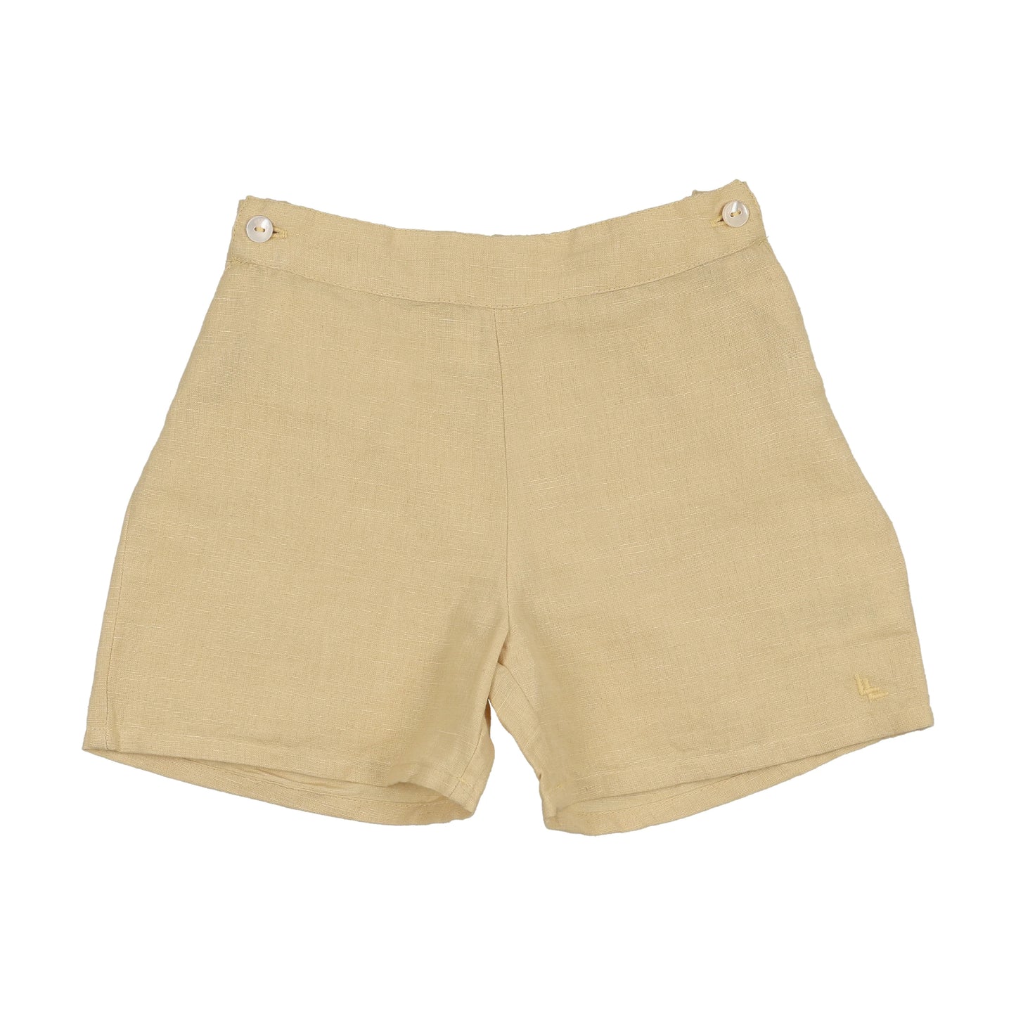Yellow Solid Shorts